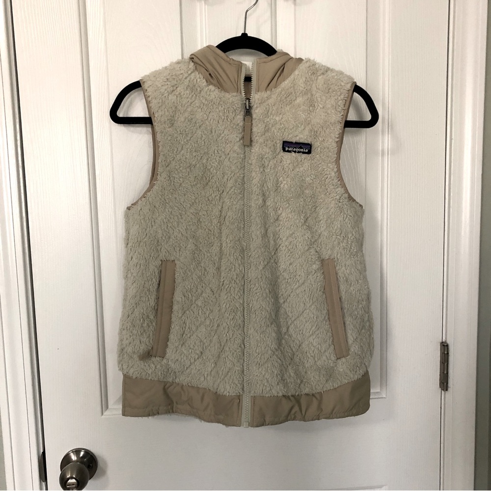 Patagonia Reversible Furry Hooded Vest